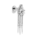 Tangled Pyramid Labret Piercing - Titan