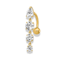 Teardrop Elegance Belly Piercing 18K Vergoldet