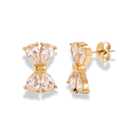 Teardrop Bow Ohrstecker 14K Vergoldet