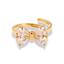 Teardrop Bow Ring 14K Vergoldet