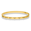 Timeless Elegance Heart Bangle 14K Gold Plated