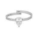 Timeless Teardrop Pave Ring 14K Vergoldet