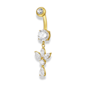 Timeless Lotus Belly Piercing - Titan