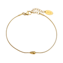 Bracelet minuscule en forme de larme plaqué or 14 carats