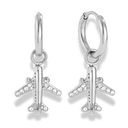 Tiny Pave Plane Huggie Hoops 14K Vergoldet