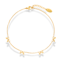 Tiny Ribbon Fußkette 14K Vergoldet