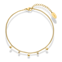 Tiny Star Pave Fußkette 14K Vergoldet