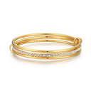 Triple Pave Infinity Armreif 18K Vergoldet