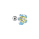 Turquoise Flower Ohr Piercing