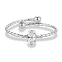 Twist Baguette Ring 14K Vergoldet