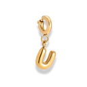 Bubble Letter Charm 14K Vergoldet