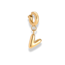 Bubble Letter Charm 14K Vergoldet