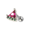 Piercing d'oreille pastèque plaqué or 18 carats