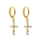 Victoria Cross Hoops 14k Gold Plated