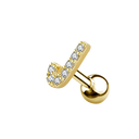 Letter Ohr Piercing Gold