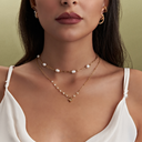 Heavenly Pearl Teresa Kette 14K Vergoldet