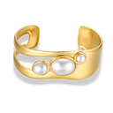 Golden Framed Pearl Armreif 14K Vergoldet