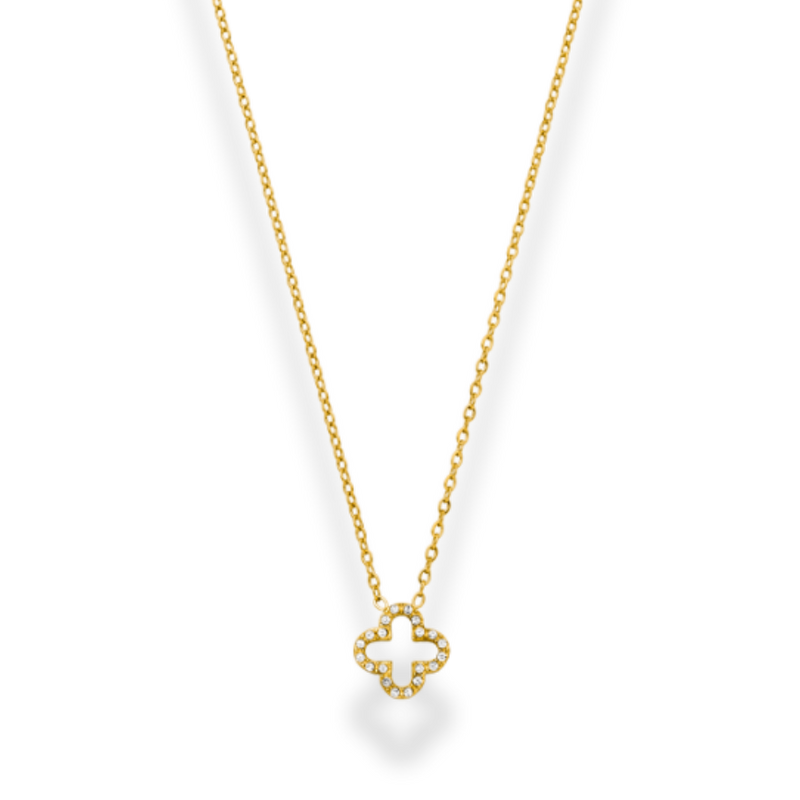 Spring Lucky Leaf Necklace 14K Gold Plated