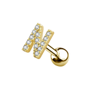 Letter Ohr Piercing Gold