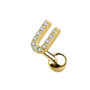 Letter Ohr Piercing Gold