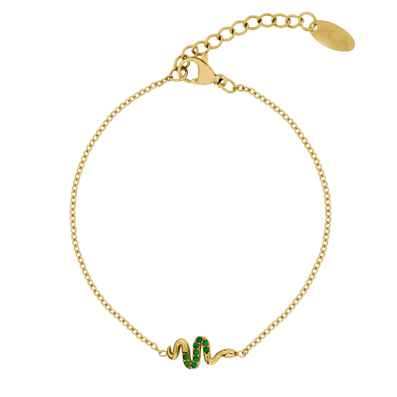 Pave Snake Armband 14K Vergoldet