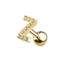 Letter Ohr Piercing Gold