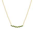 Pave Snake Track Necklace 14K Gold Plated