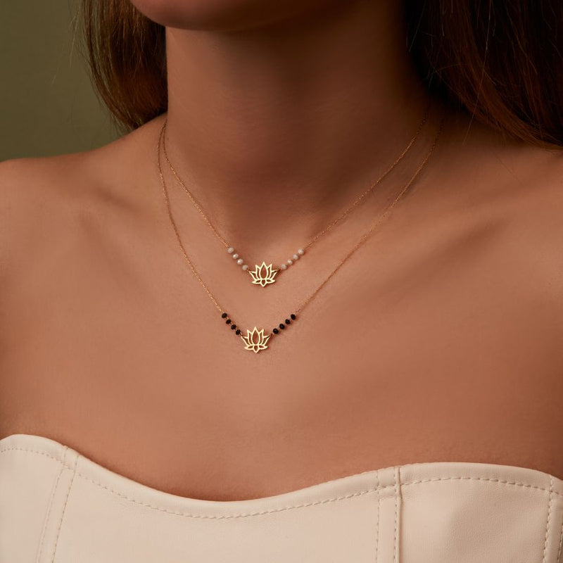 Mesmerizing Lotus Necklace 18K Gold Plated