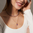 Amethyst Necklace 14K Gold Plated