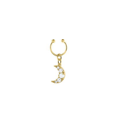 Crescent Opal Ear Cuff Gold