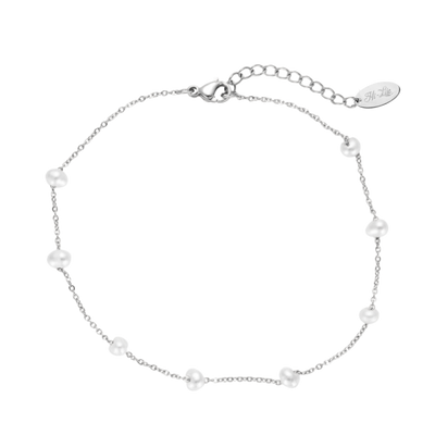 8 Pearl Anklet 14K Gold Plated