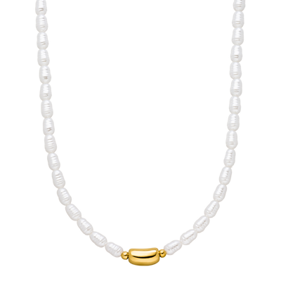 Collier de perles Abaddon plaqué or 14 carats