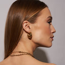 BOLD HOOP EARRINGS 18K GOLD PLATED - SMALL