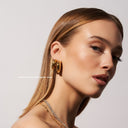 BOLD HOOP EARRINGS 18K GOLD PLATED - SMALL