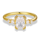 Baguette Glow Ring 14K Vergoldet