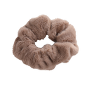 Beige Silky Soft Fluff Scrunchy