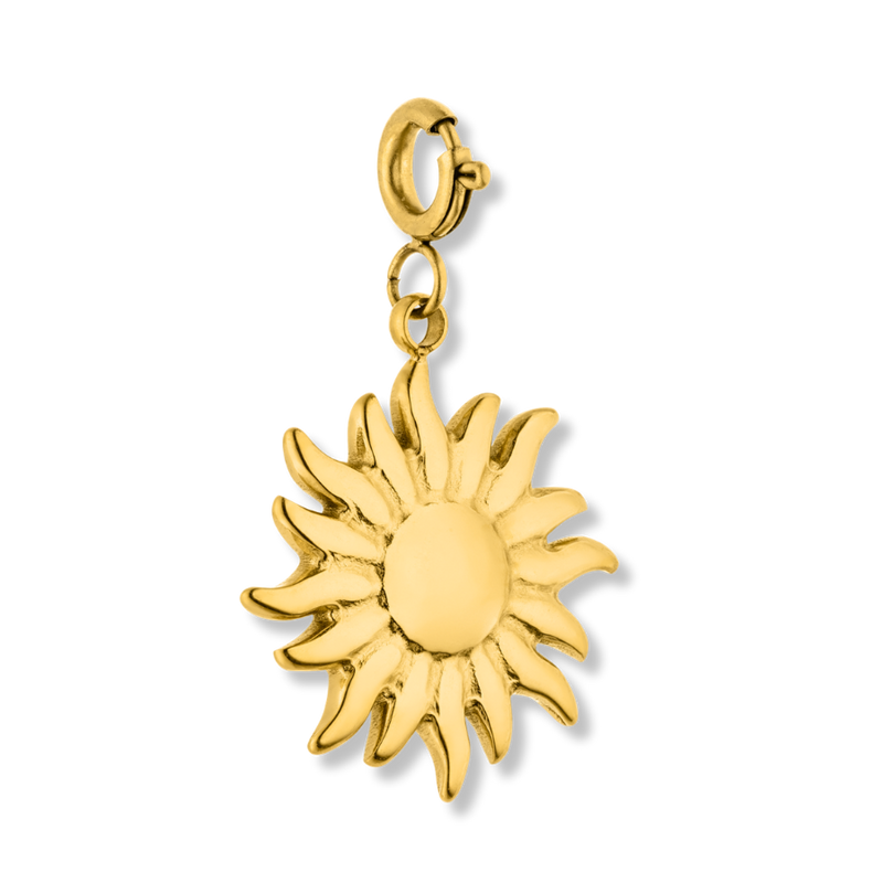 Big Sol Charm 14K Vergoldet