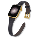 Black Leather Smartwatch Armband - Für Apple Watch