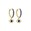 Pave Eye Huggies 18k Gold Plated