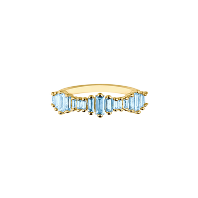 Precious Baguette Ring 18K Gold Plated