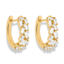 Bold Baguette Huggie Ohrringe 18K Vergoldet