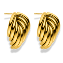 Bold Golden Leaves Ohrstecker 14K Vergoldet