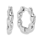 Bold Twirl Huggie Hoop Ohrringe 14K Vergoldet