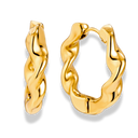 Bold Twirl Huggie Hoop Ohrringe 14K Vergoldet