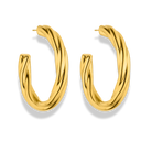 Bold Twisted Meltdown Ohrstecker 14K Vergoldet