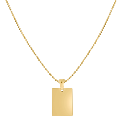 Breathe Engraving Necklace 18K Gold Plated