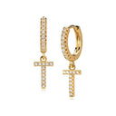 Hi-Life Letter Huggie Earrings 18K Gold Plated