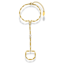 Butterfly Pearl Handkette 18K Vergoldet