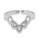 Calm Crystal Majestic Ring 14K Vergoldet