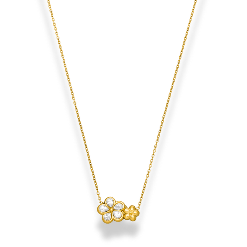 Charming Spring Flowers Kette 14K Vergoldet